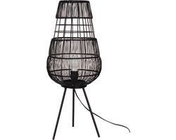 Clayre & Eef Vloerlamp Ø 20x59 cm Zwart IJzer