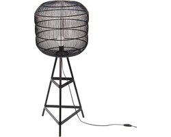 Clayre & Eef Vloerlamp Ø 39x100 cm Zwart IJzer