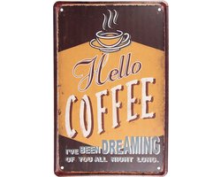 Clayre & Eef Wanddecoratie 20x30 cm Bruin Geel Metaal