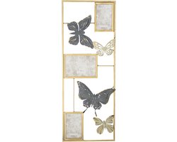 Clayre & Eef Wanddecoratie 5Y0485 29*74*3 cm - Meerkleurig Ijzer  Muurdecoratie  Wandversiering