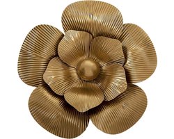 Clayre & Eef Wanddecoratie Bloem Goudkleurig IJzer