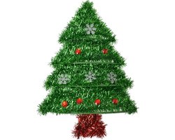 Clayre & Eef Wanddecoratie Kerstboom 35 cm Groen Kunststof