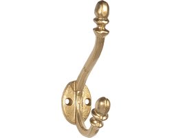 Clayre & Eef Wandhaak 3x8x12 cm Goudkleurig IJzer