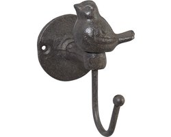Clayre & Eef Wandhaak 5x10x8 cm Bruin Ijzer Rond Kapstok