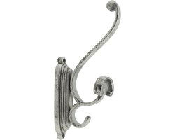 Clayre & Eef Wandhaak 7x13x33 cm Zilverkleurig Ijzer Kapstok