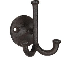 Clayre & Eef Wandhaak 9x7x10 cm Bruin Ijzer Kapstok