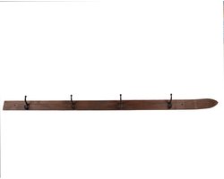 Clayre & Eef Wandkapstok 4 Haken 170x8x12 cm Bruin Hout