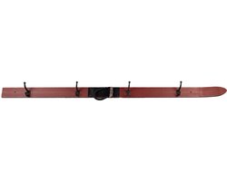 Clayre & Eef Wandkapstok 4 Haken Rood Hout