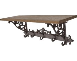 Clayre & Eef Wandkapstok 5 haken 58x20x22 cm Bruin Ijzer