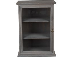 Clayre & Eef Wandkast 33x15x50 cm Grijs Hout