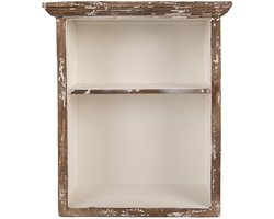 Clayre & Eef Wandkast 36x15x43 cm Bruin Hout