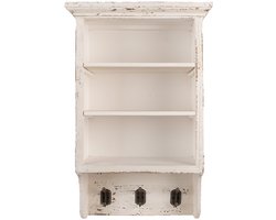 Clayre & Eef Wandkast 36x17x57 cm Beige Hout