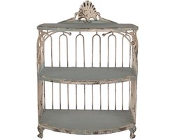 Clayre & Eef Wandkast 38x23x55 cm Groen Metaal