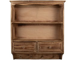 Clayre & Eef Wandkast 56x13x60 cm Bruin Hout