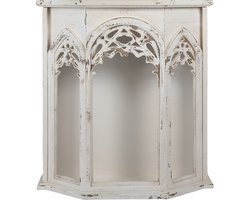 Clayre & Eef Wandkast 76x26x82 cm Wit Hout