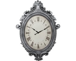 Clayre & Eef Wandklok 56x6x76 cm Zilverkleurig Kunststof