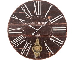 Clayre & Eef Wandklok 58x4 cm Bruin MDF