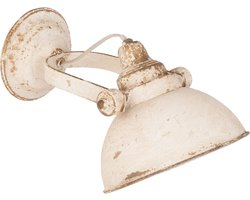 Clayre & Eef Wandlamp 21x30x19 cm Wit IJzer