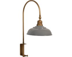 Clayre & Eef Wandlamp 33x21x48 cm Grijs Goudkleurig Ijzer Muurlamp