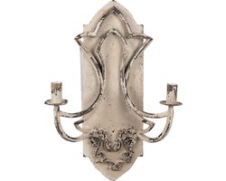 Clayre & Eef Wandlamp 41x17x60 cm Beige Metaal