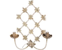 Clayre & Eef Wandlamp 43x16x55 cm Beige Goudkleurig IJzer