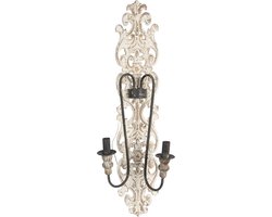Clayre & Eef Wandlamp 45x8x95 cm Bruin Hout Muurlamp