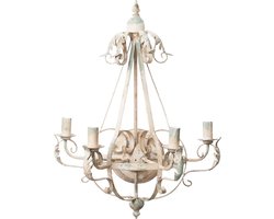Clayre & Eef Wandlamp 54x28x71 cm Wit Ijzer Muurlamp