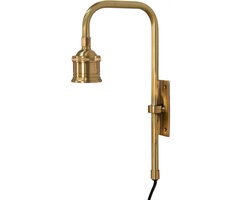 Clayre & Eef Wandlamp 7x15x32 cm Goudkleurig Metaal Muurlamp