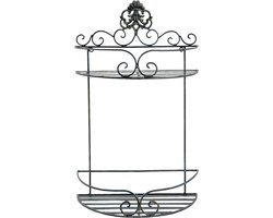 Clayre & Eef Wandrek 33x16x53 cm Zwart IJzer