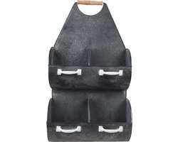 Clayre & Eef Wandrek 35x41x66 cm Grijs Wit Metaal