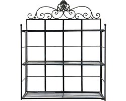 Clayre & Eef Wandrek 51x17x62 cm Zwart Ijzer Muurrek