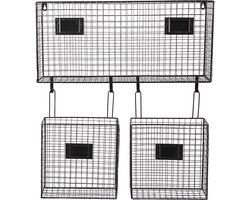 Clayre & Eef Wandrek 56x12x65 cm Zwart Metaal