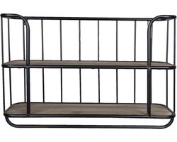 Clayre & Eef Wandrek 66x20x44 cm Zwart Metaal