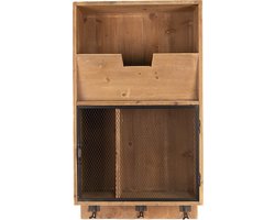 Clayre & Eef Wandrek 71 cm Bruin Zwart Hout