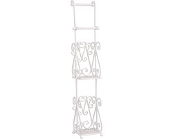 Clayre & Eef WC Rol Houder 17x17x97 cm Wit IJzer