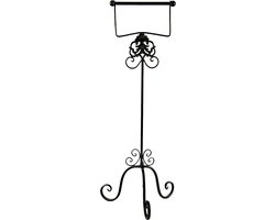Clayre & Eef WC Rol houder 27x24x70 cm Bruin Ijzer Toiletrolhouder