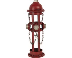 Clayre & Eef Wijnrek 14x15x41 cm Rood Ijzer Rond Flessenrek
