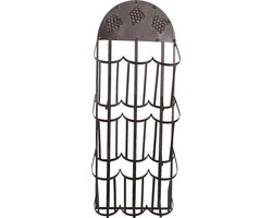 Clayre & Eef Wijnrek 30x18x83 cm Zwart Metaal
