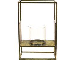 Clayre & Eef Windlicht 25x15x38 cm Koperkleurig Metaal