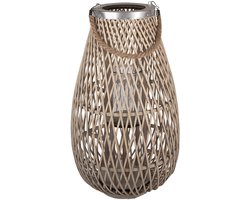 Clayre & Eef Windlicht Beige Rotan
