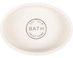 Clayre & Eef Zeepbakje 14x10x3 cm Wit Kunststof