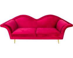 Clayre & Eef Zitbank 3-zits 3-Zits Rood Hout Bankstel