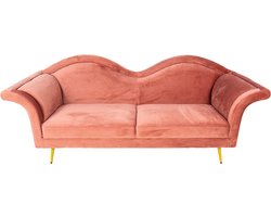 Clayre & Eef Zitbank 3-zits 3-Zits Roze Hout Bankstel