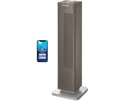 Clean Air Optima® CA-904C Smart - 2in1 Design Ventilator Elektrische Kachel - Verwarmen en Koelen - Stoffilter - Draaicirkel (oscillatie): 80º - Digitale thermostaat instelbaar 15-35°C