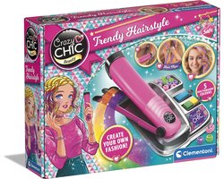 Clementoni - Crazy Chic - Trendy Hairstyle - Kapsalon set met haarverf, tang en accessoires - Vanaf 6 jaar
