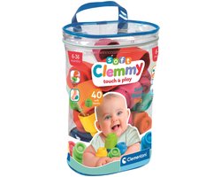 Clementoni Soft Clemmy - Stapelblokken - Baby Blokken - 40 Zachte Speelblokken - 6-36 maanden