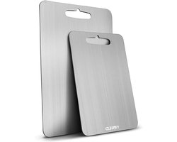 Clerby - RVS Snijplank - 29x20CM - Duurzaam - Vaatwasserbestendig - Cutting Board - Zilver