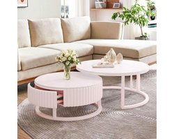 CLGP® Salontafel Met Opbergruimte - Bijzettafel - Opbergtafel