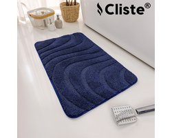 Cliste Badmat - Badkamermat, Badkamer Mat, Antislip, Douchemat, Badmat, Badmatten - voor Douche en Bad - 50 x 80 cm - Donker Blauw