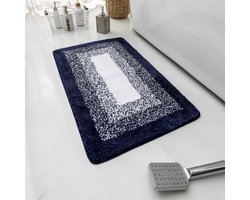 Cliste Badmat - Badkamermat, Badkamer Mat, Antislip, Douchemat, Badmat, Badmatten - voor Douche en Bad - 50 x 80 cm- Donkerblauw
